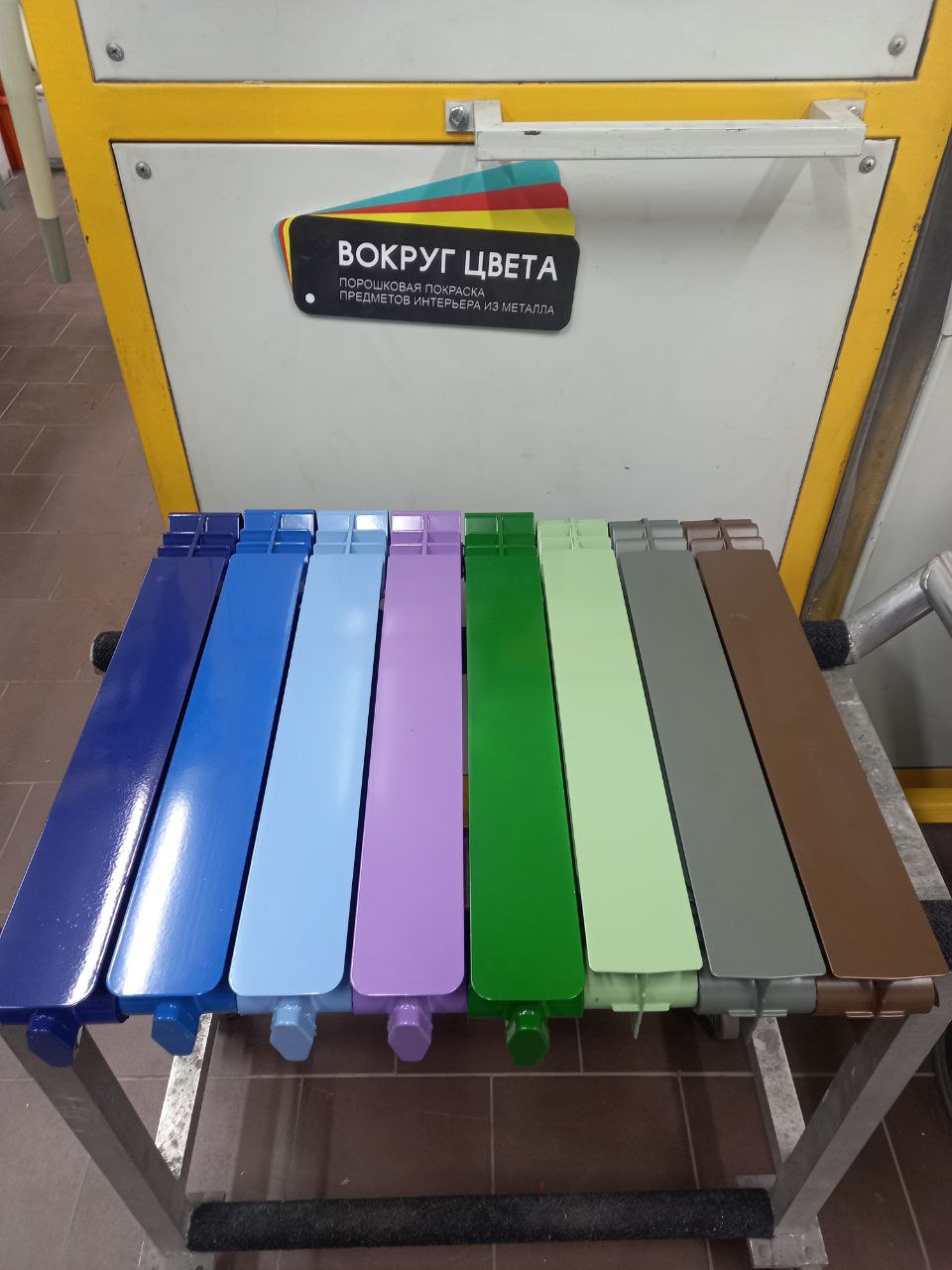 Порошковая покраска радиаторов отопления в разные цвета для нашего партнера